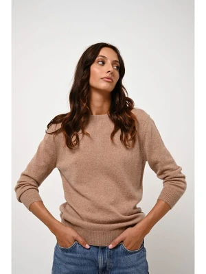 AUTHENTIC CASHMERE Kaszmirowy sweter "Estaris" w kolorze beżowym rozmiar: L