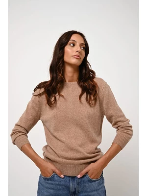 AUTHENTIC CASHMERE Kaszmirowy sweter "Estaris" w kolorze beżowym rozmiar: S