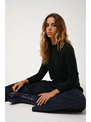 AUTHENTIC CASHMERE Kaszmirowy sweter "Estaris" w kolorze ciemnozielonym rozmiar: L