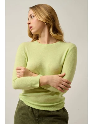 AUTHENTIC CASHMERE Kaszmirowy sweter "Estaris" w kolorze jasnozielonym rozmiar: L