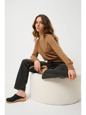 AUTHENTIC CASHMERE Kaszmirowy sweter "Etret" w kolorze karmelowym rozmiar: M