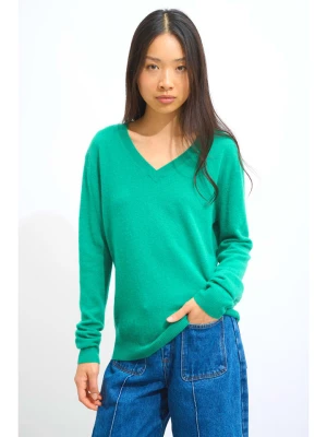 AUTHENTIC CASHMERE Kaszmirowy sweter "Gardoria" w kolorze zielonym rozmiar: XL
