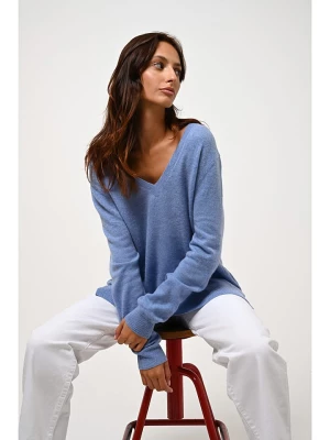 AUTHENTIC CASHMERE Kaszmirowy sweter "Giegn" w kolorze błękitnym rozmiar: M