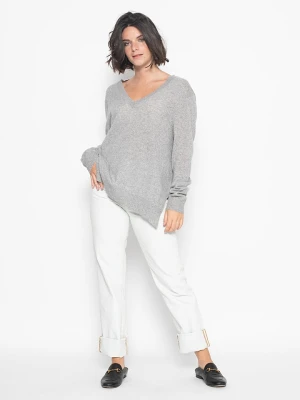 AUTHENTIC CASHMERE Kaszmirowy sweter "Giegn" w kolorze szarym rozmiar: L