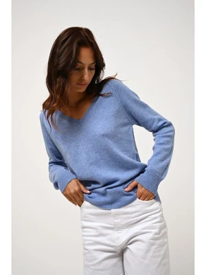 AUTHENTIC CASHMERE Kaszmirowy sweter "Giusalet" w kolorze błękitnym rozmiar: M