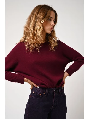 AUTHENTIC CASHMERE Kaszmirowy sweter "Goléon" w kolorze bordowym rozmiar: M