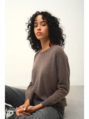 AUTHENTIC CASHMERE Kaszmirowy sweter "Goléon" w kolorze brązowym rozmiar: L