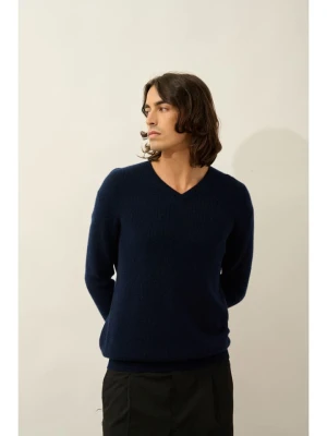 AUTHENTIC CASHMERE Kaszmirowy sweter "Jardon" w kolorze granatowym rozmiar: S