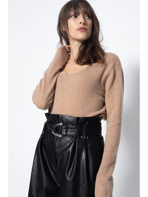 AUTHENTIC CASHMERE Kaszmirowy sweter "Lanfon" w kolorze beżowym rozmiar: S