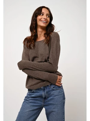 AUTHENTIC CASHMERE Kaszmirowy sweter "Lanfon" w kolorze brązowym rozmiar: M