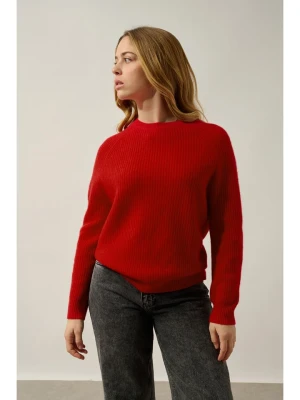 AUTHENTIC CASHMERE Kaszmirowy sweter "Oceane" w kolorze czerwonym rozmiar: S