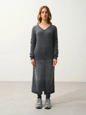 AUTHENTIC CASHMERE Kaszmirowy sweter w kolorze antracytowym rozmiar: S