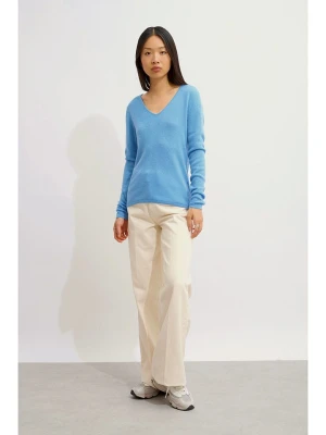 AUTHENTIC CASHMERE Kaszmirowy sweter w kolorze błękitnym rozmiar: M