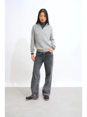 AUTHENTIC CASHMERE Kaszmirowy sweter w kolorze jasnoszarym rozmiar: XXL