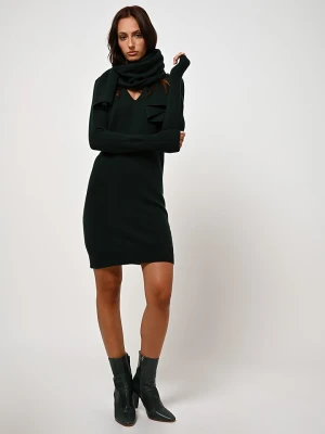 AUTHENTIC CASHMERE Kaszmirowy szal "Vaymont" w kolorze ciemnozielonym - 200 x 30 cm rozmiar: onesize