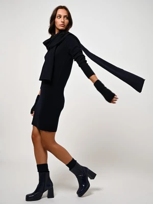 AUTHENTIC CASHMERE Kaszmirowy szal "Vaymont" w kolorze granatowym - 200 x 30 cm rozmiar: onesize