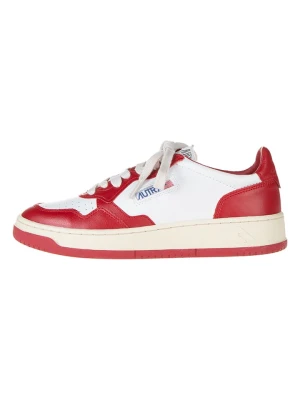 AUTRY Skórzane sneakersy "Autry 01 Low" w kolorze czerwono-białym rozmiar: 44