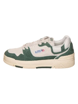 AUTRY Skórzane sneakersy "CLC Low" w kolorze kremowo-zielonym rozmiar: 40