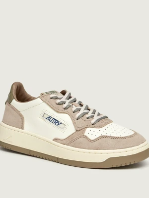 Autry Skórzane sneakersy Medalist Low | zamsz beżowy