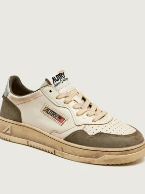 Autry Skórzane sneakersy Medalist Super Vintage | zamsz beżowy