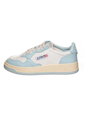 AUTRY Skórzane sneakersy "Medalist" w kolorze biało-błękitnym rozmiar: 36