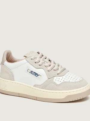 Autry Skórzane sneakersy Medalist | zamsz beżowy