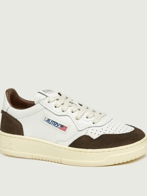 Autry Skórzane sneakersy Medalist | zamsz biały