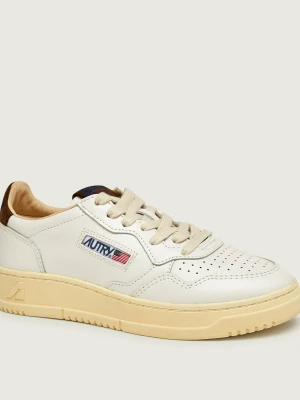 Autry Skórzane sneakersy Medalist | zamsz biały