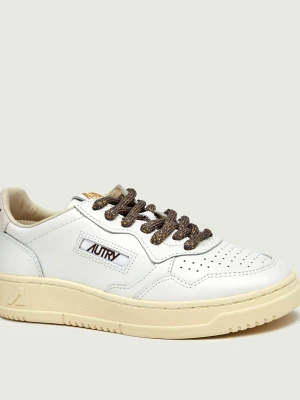 Autry Skórzane sneakersy Medalist | zamsz biały