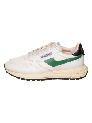 AUTRY Skórzane sneakersy "Reelwind Low" w kolorze biało-zielonym rozmiar: 37