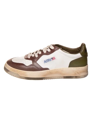 AUTRY Skórzane sneakersy "Sup Vint Low" w kolorze biało-brązowym rozmiar: 45