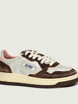 Autry Sneakersy Medalist | zamsz | z dodatkiem skóry brązowy