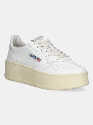 AUTRY sneakersy skórzane Platform kolor biały A1UNPTLWLL15