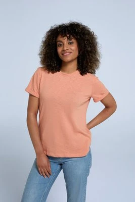 Ava — koszulka dzianinowa damska - Light Pink Animal