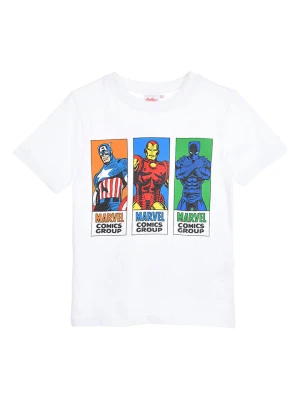 Avengers Koszulka "Avengers Classic" w kolorze białym ze wzorem rozmiar: 128