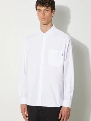 Awake NY koszula bawełniana Embroidered Oxford Shirt męska kolor biały relaxed z kołnierzykiem button-down SP24-TP001