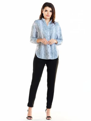 Awama Bluzka w kolorze szaro-niebieskim ze wzorem rozmiar: S/M