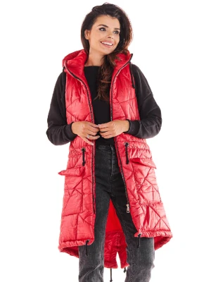 Awama Kamizelka w kolorze czerwonym rozmiar: L/XL