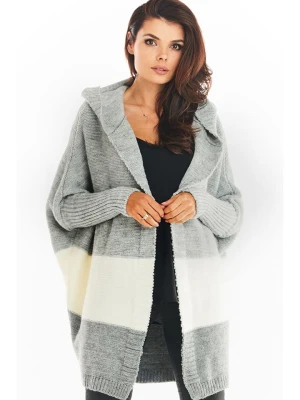 Awama Kardigan w kolorze szaro-białym rozmiar: onesize