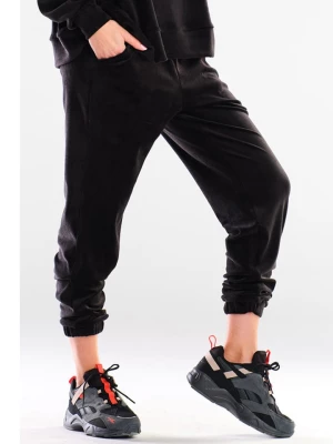 Awama Spodnie dresowe w kolorze czarnym rozmiar: M
