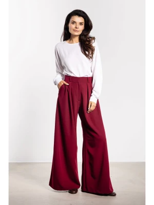 Awama Spodnie w kolorze bordowym rozmiar: S