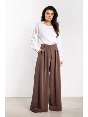 Awama Spodnie w kolorze brązowym rozmiar: S