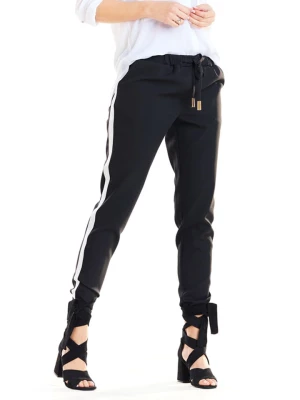 Awama Spodnie w kolorze czarnym rozmiar: L