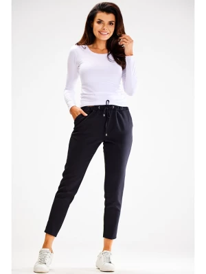 Awama Spodnie w kolorze czarnym rozmiar: XL