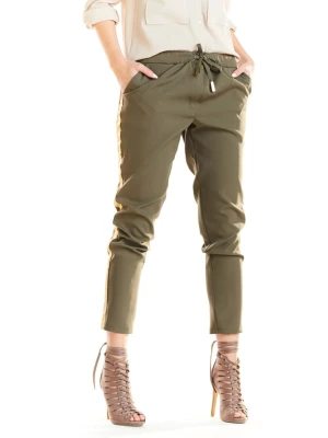 Awama Spodnie w kolorze khaki rozmiar: S