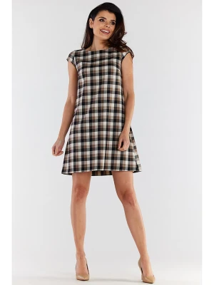 Awama Sukienka w kolorze beżowo-brązowym rozmiar: L