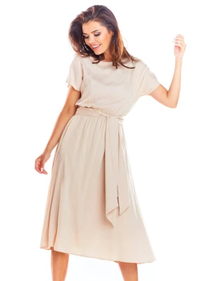 Awama Sukienka w kolorze beżowym rozmiar: M