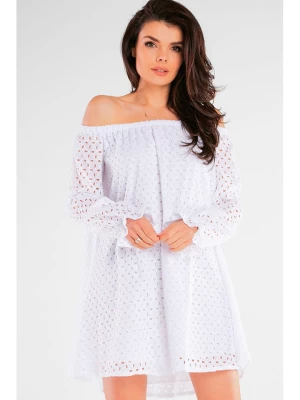 Awama Sukienka w kolorze białym rozmiar: S/M