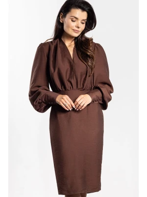 Awama Sukienka w kolorze brązowym rozmiar: L