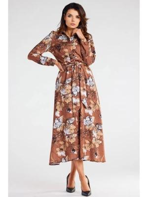 Awama Sukienka w kolorze jasnobrązowym rozmiar: XL